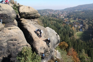 über den Nonnensteig in Jonsdorf und den Alpinen Grat in Oybin